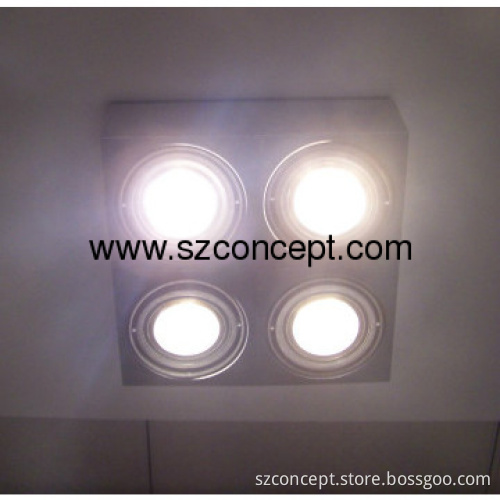 4pcs 10W AR111 Square LED Downlight, LED Ceiling Light - P